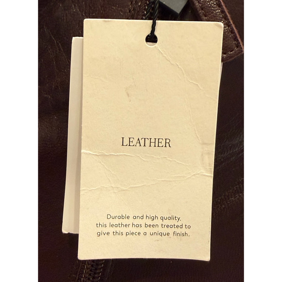 MANGO MNG CHOCOLATE COSME SQUARED SQUARE TOE LEATHER ANKLE BOOTS BOOTIE 38 7.5 - Picture 12 of 12